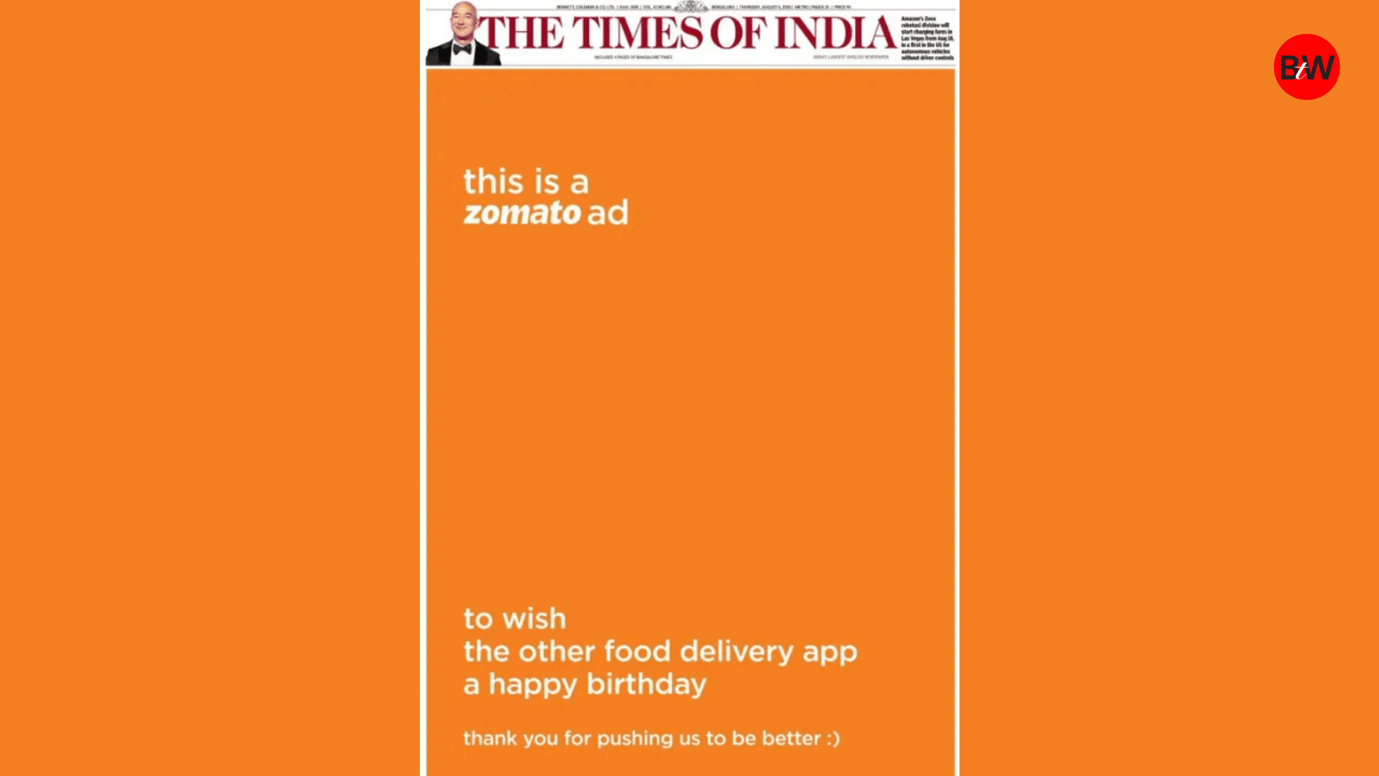 From 'Guess the Brand' to Greeting the Rival: Zomato's Newspaper Ads Keep Everyone Talking